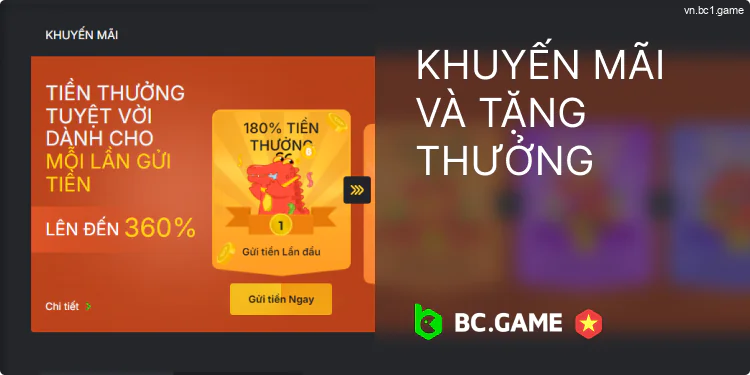 Tiền thưởng và Khuyến mãi tại BC.Game Việt Nam