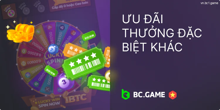 Các phần thưởng khác dành cho người chơi BC.Game Việt Nam