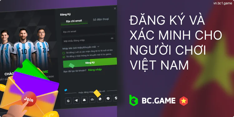 Đăng ký người dùng mới tại BC.Game Việt Nam