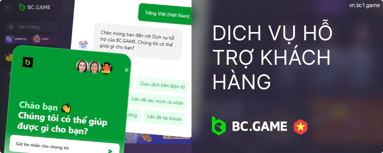 Hỗ trợ BC.Game tại Việt Nam