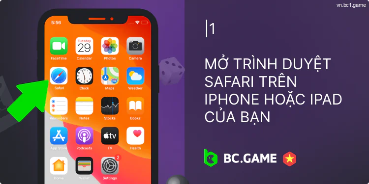 Mở trình duyệt Safari trên iPhone của bạn