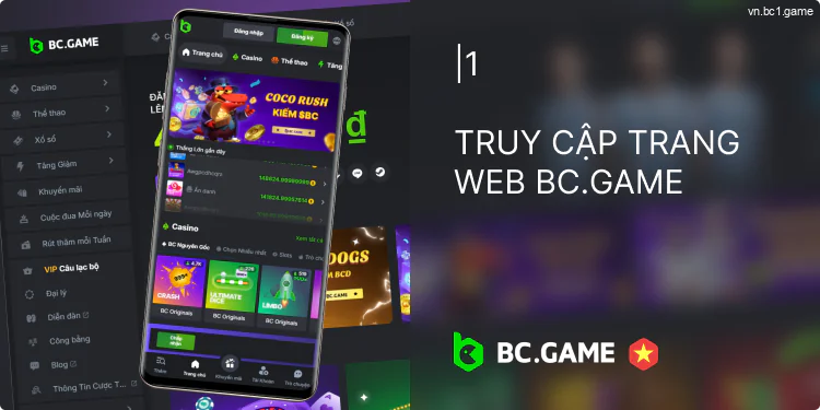 Truy cập trang web BC.Game